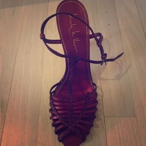 Nicole Miller Kristie Suede Metallic shoes